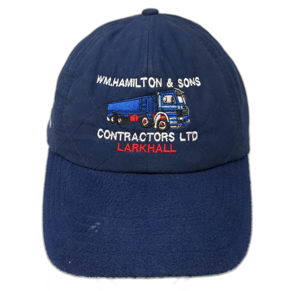 Glenmuir Baseball Cap Blue One Size Quilted Fleece Truck Lorry Strapback Hat